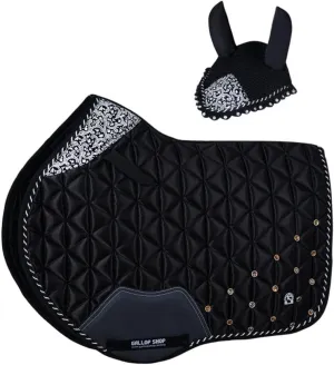 GALLOP Premium Horse Saddle Pad Set - Satin, Foam Padded, Breathable