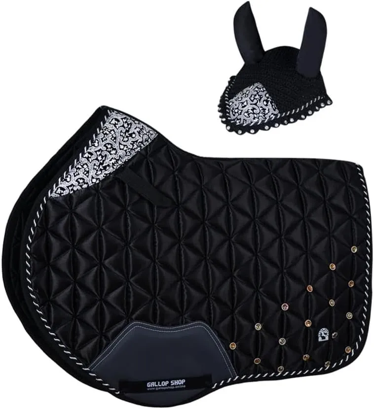 GALLOP Premium Horse Saddle Pad Set - Satin, Foam Padded, Breathable