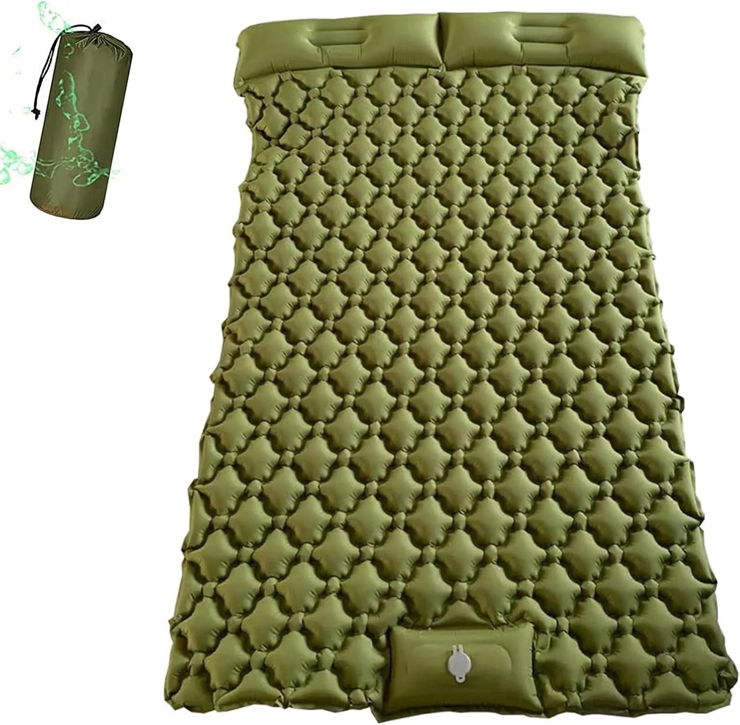 GaRcan Inflatable Sleeping Mattress Double Camping Mat Self Inflating, Inflatable Sleeping Mat Ultralight Sleeping Pad, Inflatable Sleeping Mat with Pillow, Waterproof and Moisture-Proof
