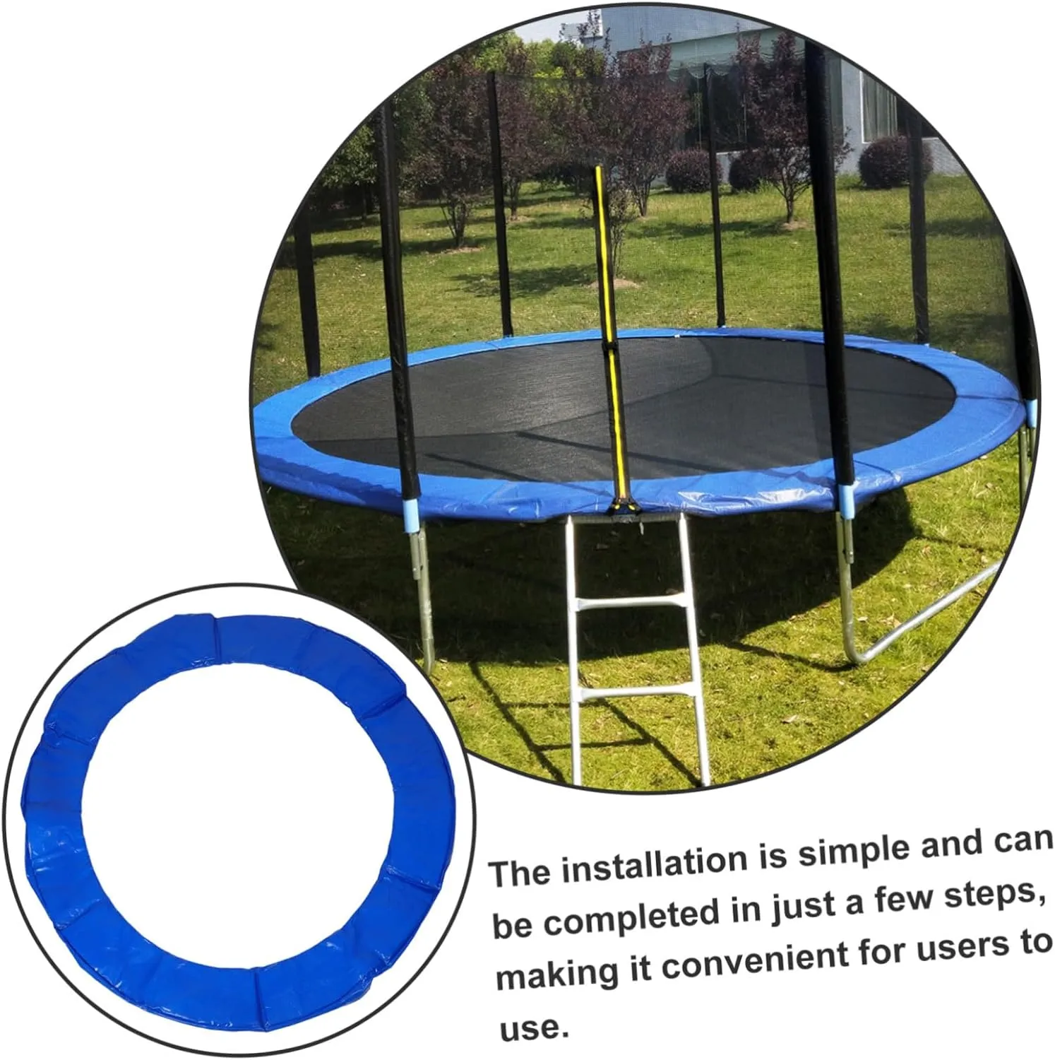 Garneck Jump Bed Protective Pad Jumping Protection Trampoline Pad Trampolines Covers Backyard Trampoline Mat Pad