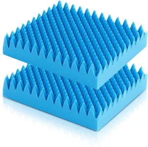 Geiserailie 2 Pcs Egg Foam Pad Egg Chair Cushion to Relieve Back Foam Seat Cushion Chair Accessories Pad for Office Recliner Wheelchair Home Car (Blue)