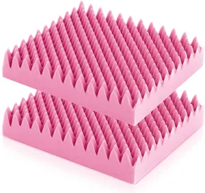 Geiserailie 2 Pcs Egg Foam Pad Egg Chair Cushion to Relieve Back Foam Seat Cushion Chair Accessories Pad for Office Recliner Wheelchair Home Car (Pink)