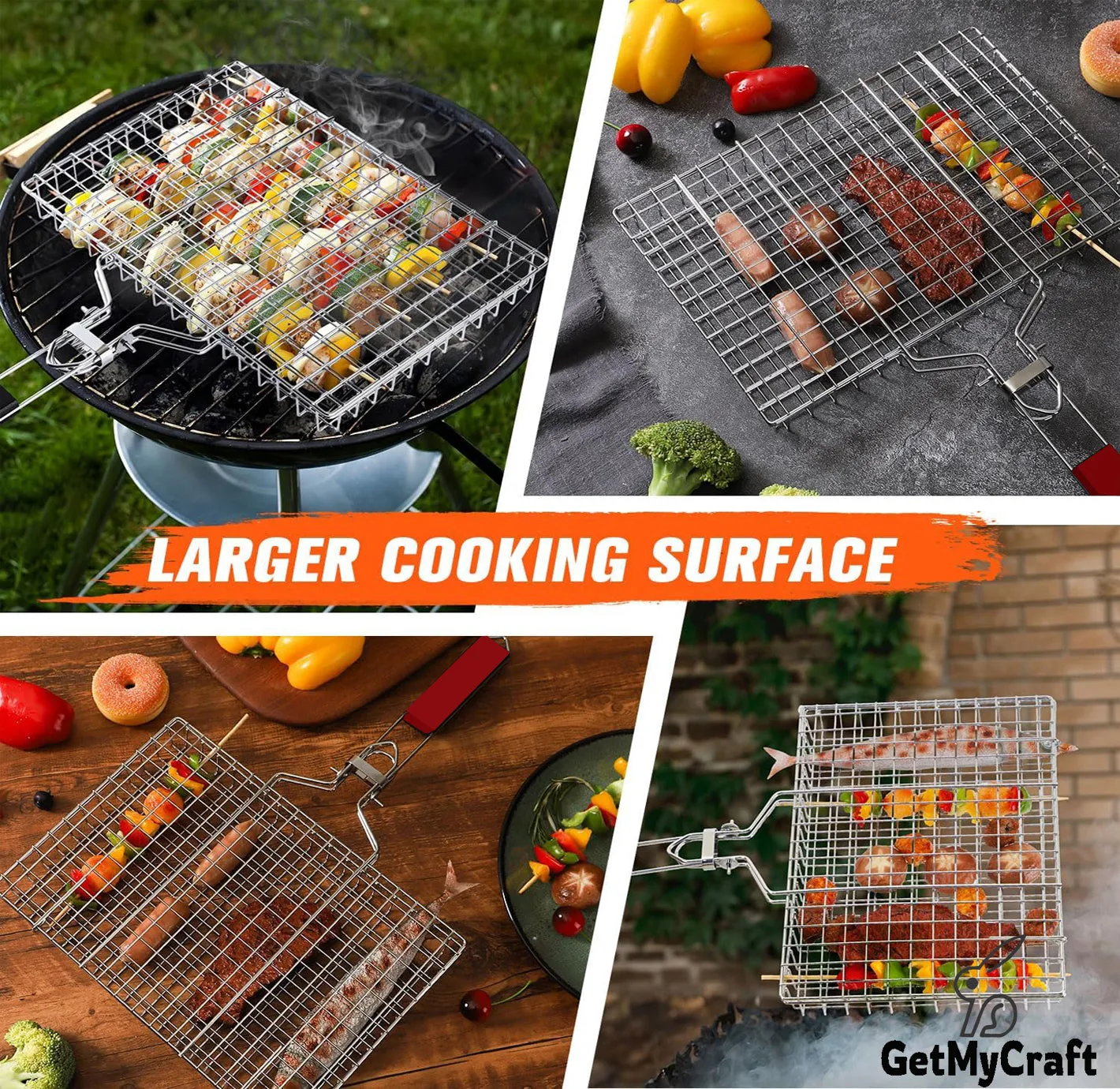 GMC-BBQ-Grill Basket (Stainless Steel)