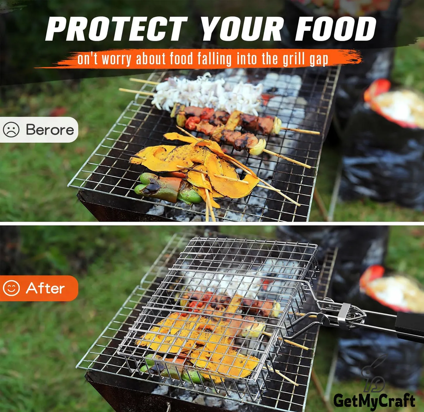 GMC-BBQ-Grill Basket (Stainless Steel)