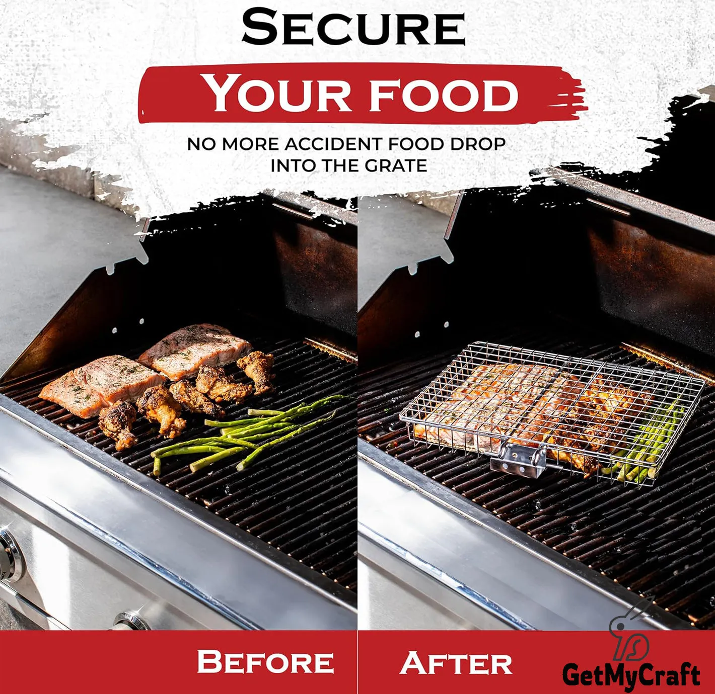 GMC-BBQ-Grill Basket (Stainless Steel)