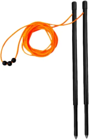 Golf Putting String Practice Equipment with Aluminum Alloy Pegs - Training Aid for Beginners and Professional Players - 9.06 Inch Rod 118.11 Inch Rope