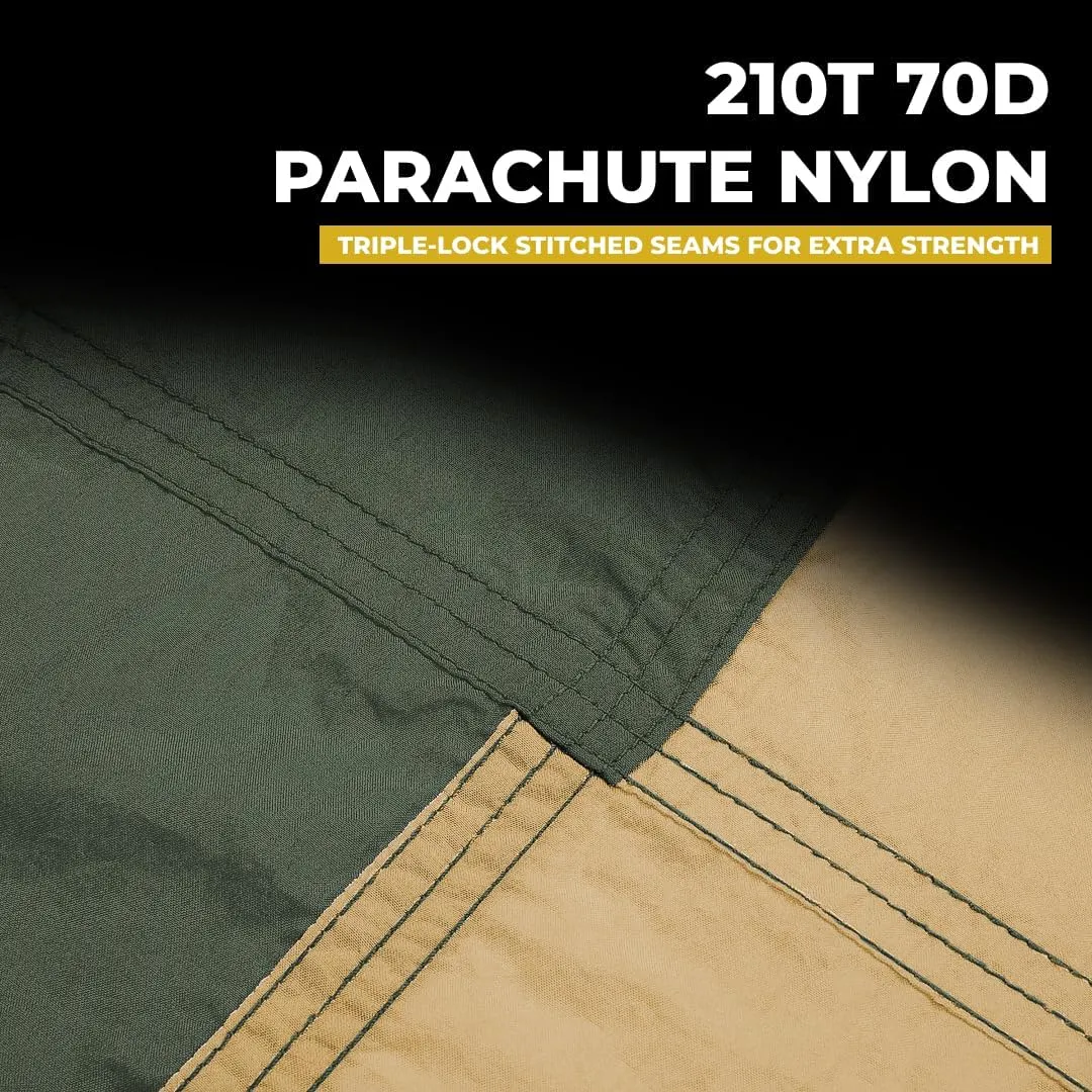 Grand Trunk Double Deluxe Parachute Nylon Hammock - 500lb Capacity Camping Hammock, 10.5x6.5ft, Lightweight & Durable (Cabo)
