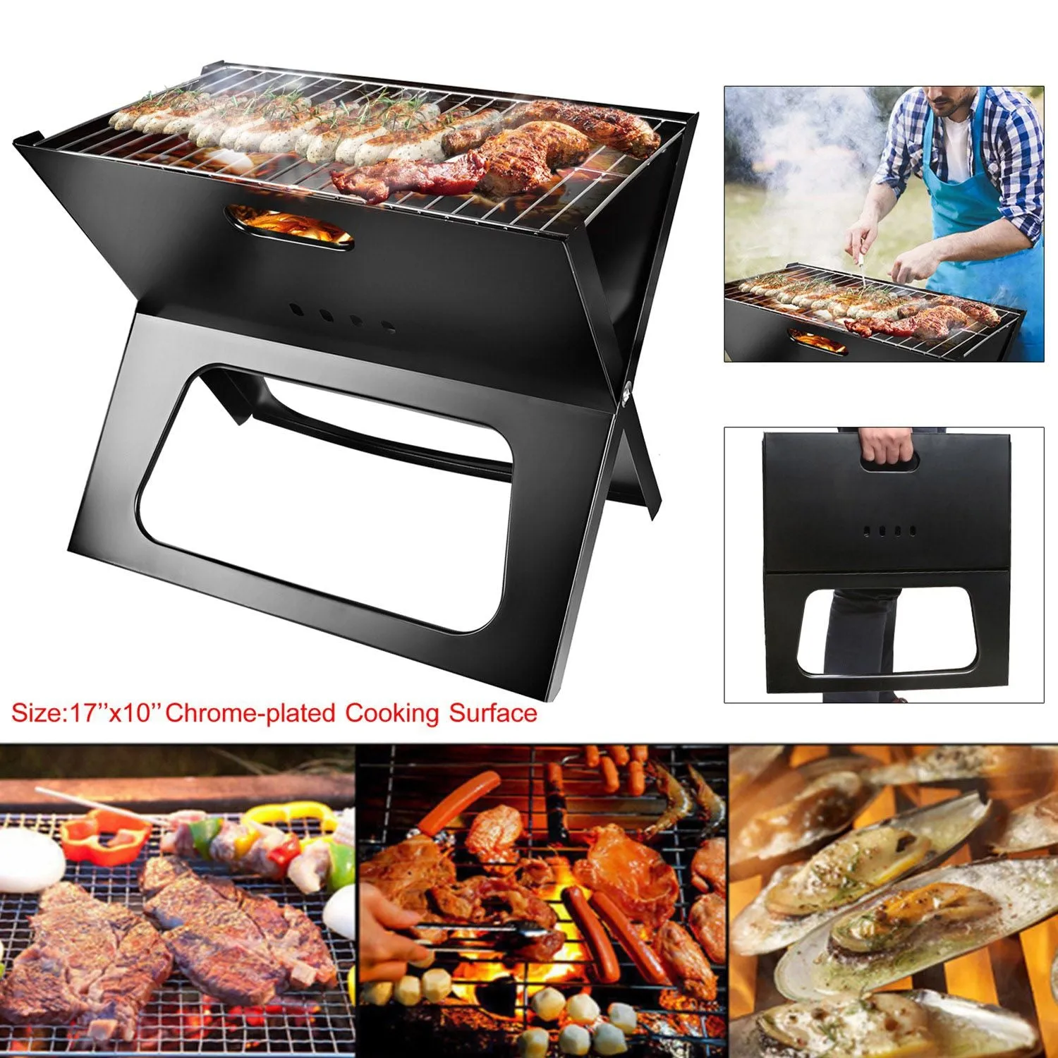 Grill BBQ Portable Garden Localized shipping Loved by customers Charcoal Grill Travel Foldable Camping Outdoor Barbecue