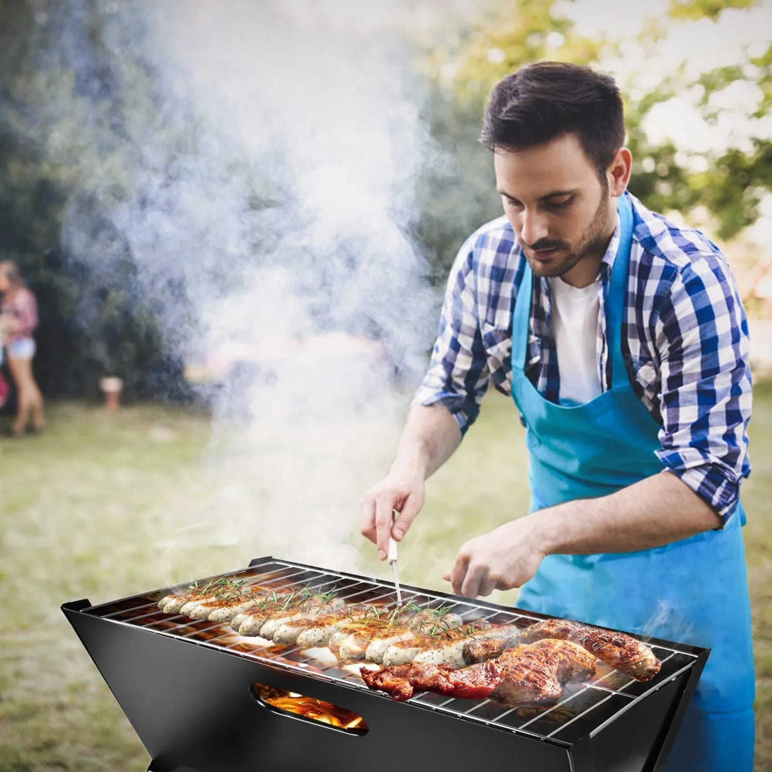 Grill BBQ Portable Garden Localized shipping Loved by customers Charcoal Grill Travel Foldable Camping Outdoor Barbecue