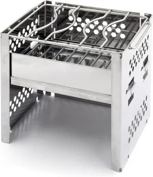 Grill Outdoor Stainless Steel for Outdoor Grill Brazier Camping Cooking Supplies Wood Stove Picnic Hiking