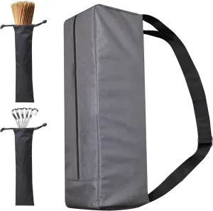 Grill Storage Bag, Grill Utensil Storage,600D Waterproof Oxford Foldable Grill Bag for Camping and Hiking BBQ Tool Storage (Grey)