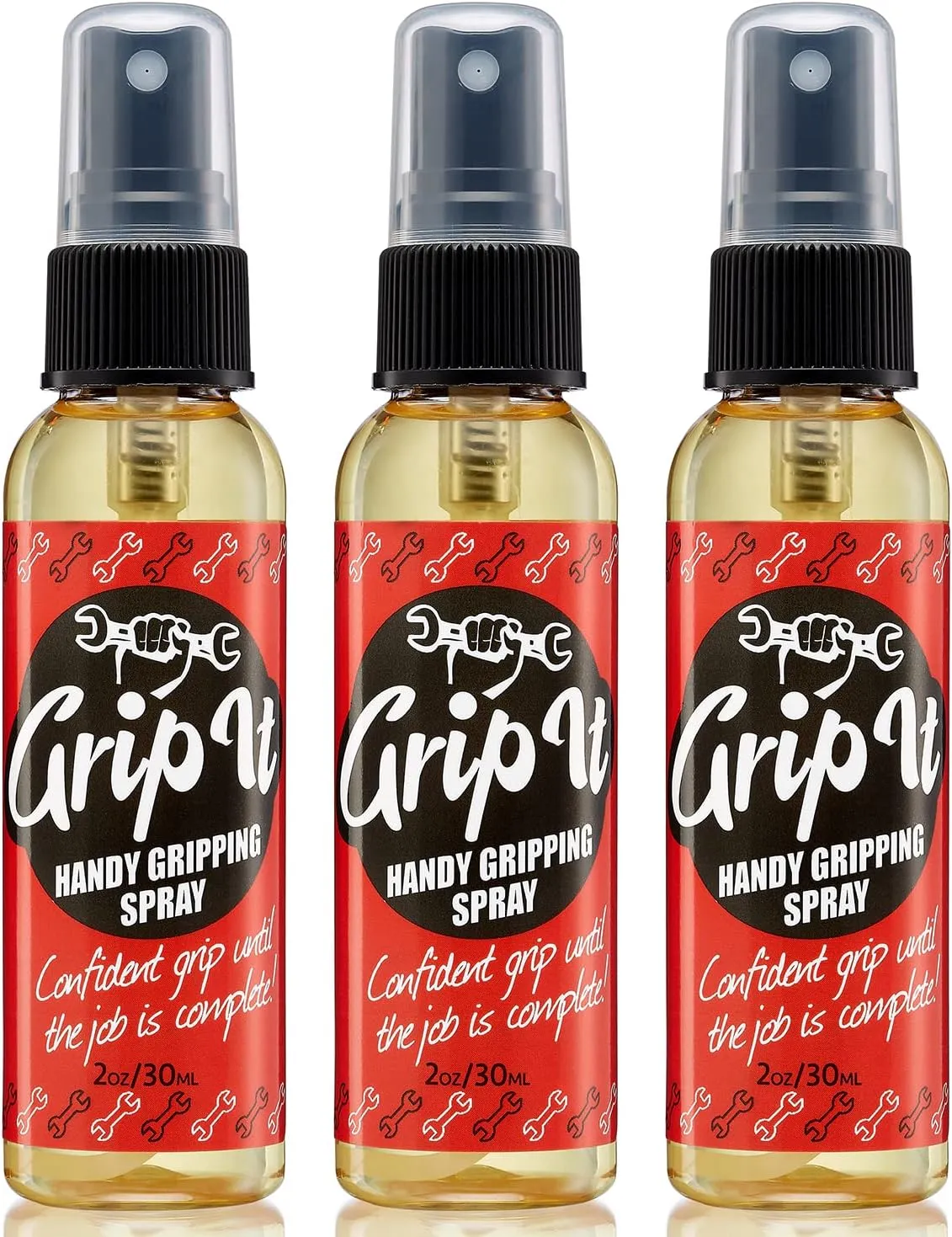 Grip-iT Hand Grip Spray - Improved Pole Grip and Tennis Grip - Liquid Chalk Replacement - Supplement Your Tennis Grip Tape - Better Pole Grip for Pole Dancing - Lifting Chalk Substitute (3 PACK)