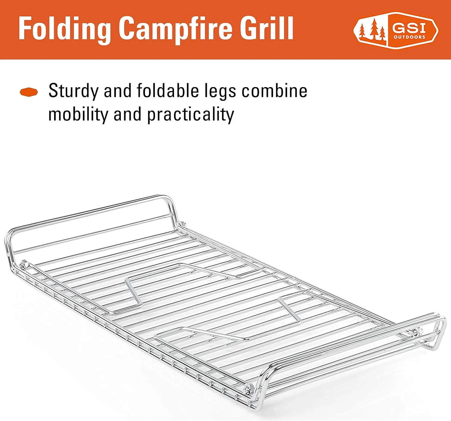 GSI Outdoors Portable Campfire Grill I Collapsible Backpacking & Camping Grill