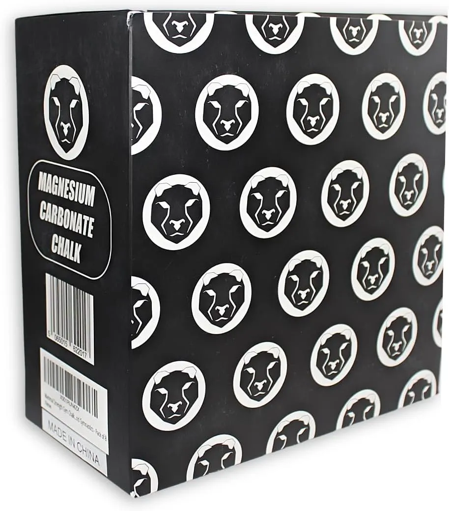 Gym Chalk for Cross Training and Weightlifting - 2oz Block Gymnastics Chalk for Climbing, Bouldering - Provides Non Slip Grip and Sweat Free Training (Pack of 8 or 1)