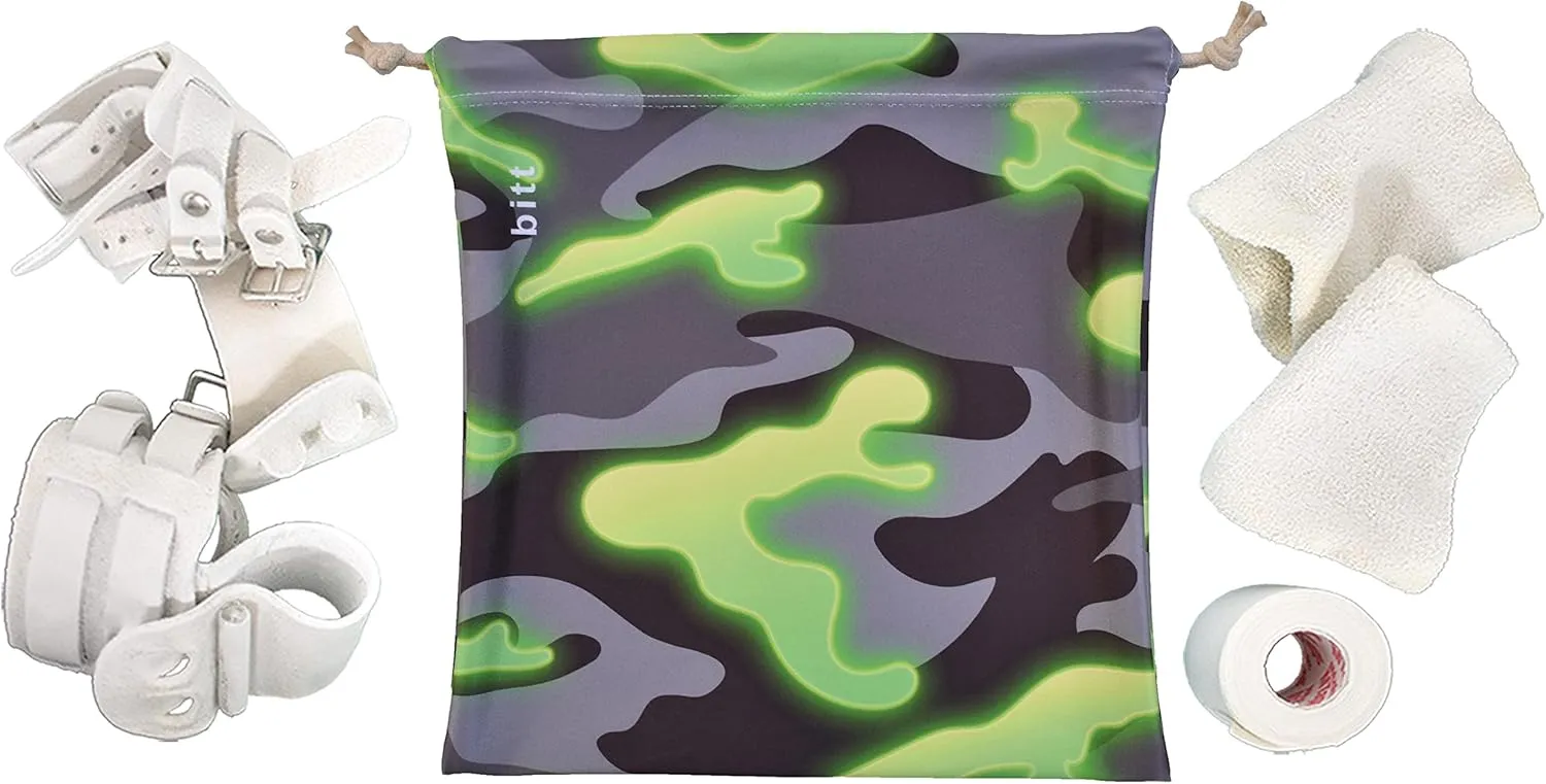 Gymnastics Grip Bag, Camouflage for Girls Boys (Green Glow Camo)