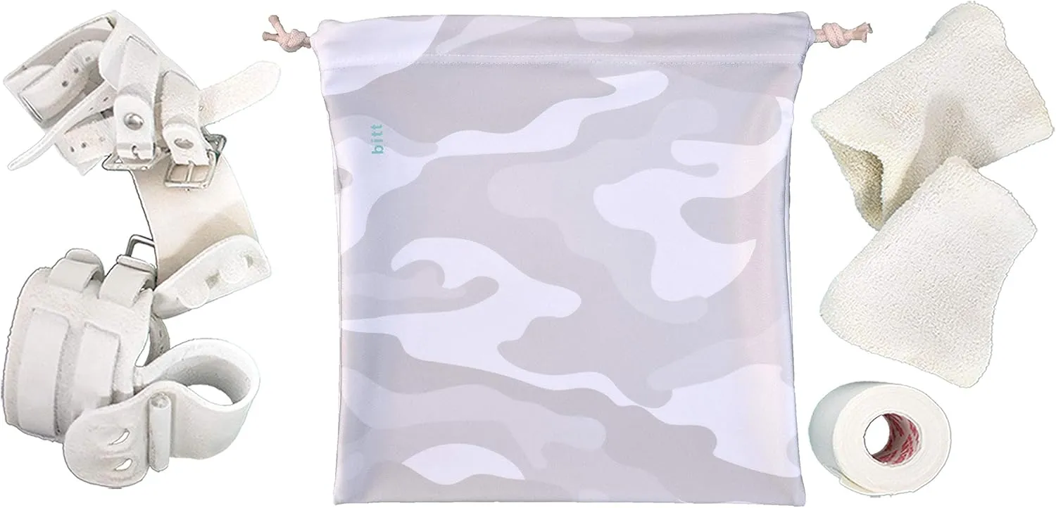 Gymnastics Grip Bag, Camouflage for Girls Boys (Silver White Camo)