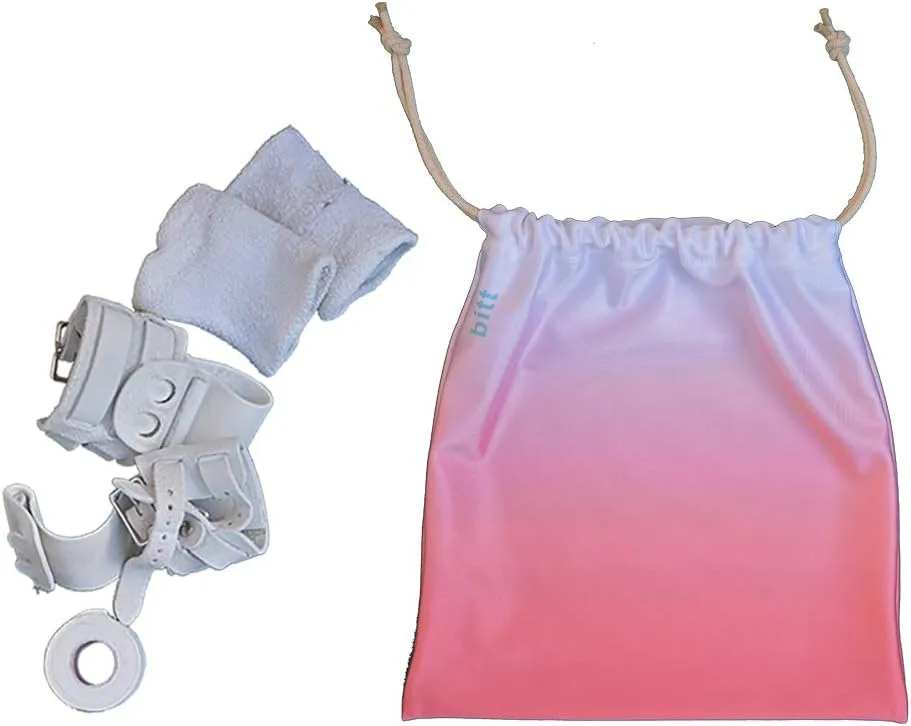 Gymnastics Grip Bag - Ombre Colors with Swarovski Crystals Option (Coral White Ombre)