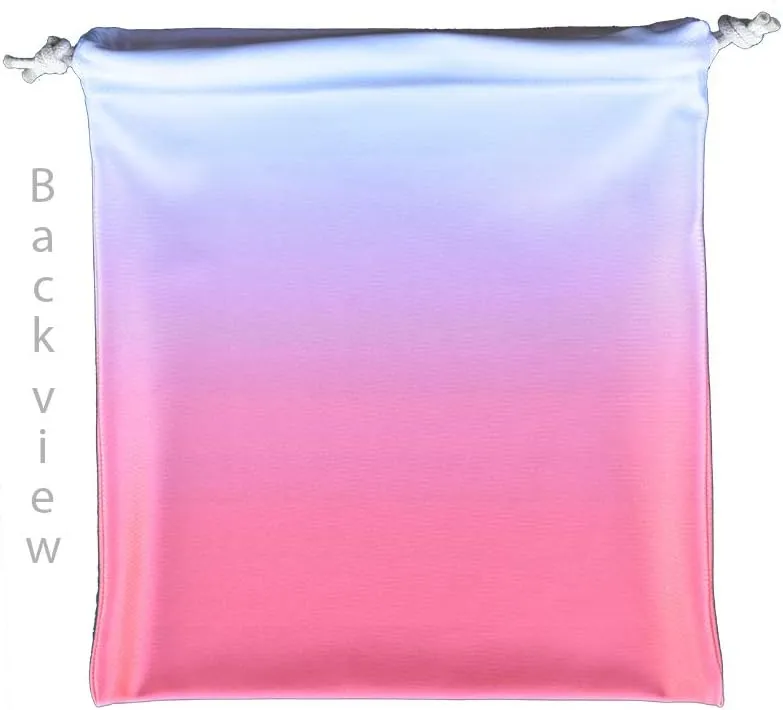 Gymnastics Grip Bag - Ombre Colors with Swarovski Crystals Option (Coral White Ombre)