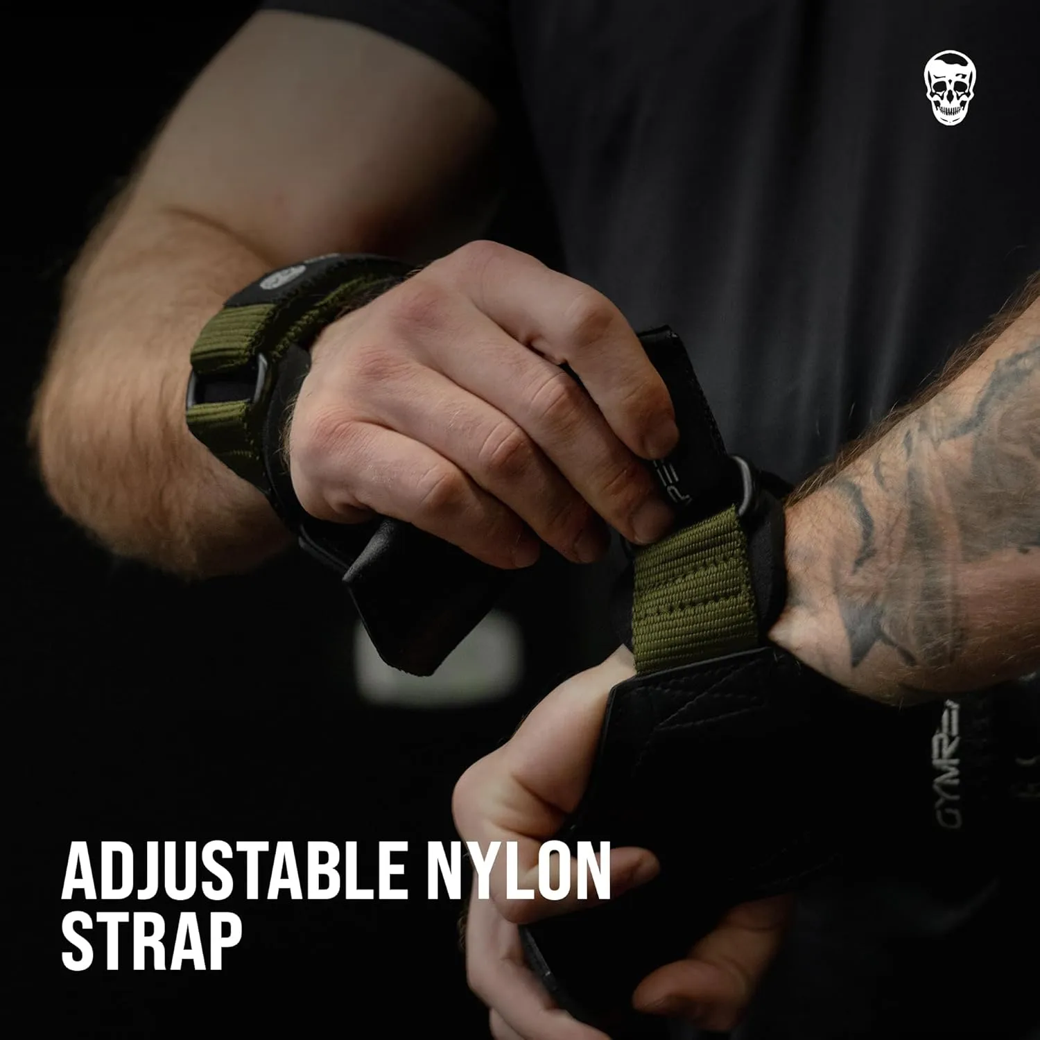 Gymreapers Weight Lifting Grips (Pair) for Heavy Powerlifting, Deadlifts, Rows, Pull Ups, with Neoprene Padded Wrist Wraps Support and Strong Rubber Gloves or Straps for Bodybuilding