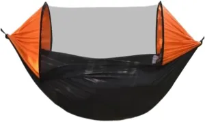 Hammock Automatic Quick-Open Pole Double-Layer Hammock with Sunshade Outdoor Camper Double Hammock with Mosquito Net Hammocks for Outside(C)