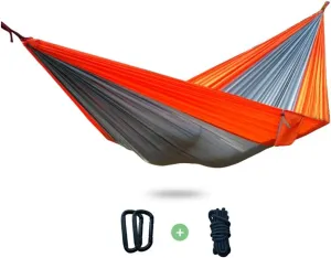 Hammock Camping Hammock - Lightweight Double Hammock, Portable Hammocks for Indoor, Outdoor, Hiking, Camping, Backpacking, Travel, Backyard, Beach Swing