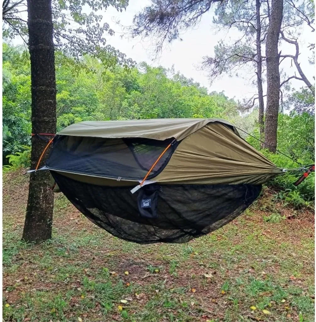 Hammock Double Bottom Anti-Mosquito Cover Outdoor Hammock Detachable Mosquito Net Camping Hammock Anti-Mosquito Net Hammock Outdoor