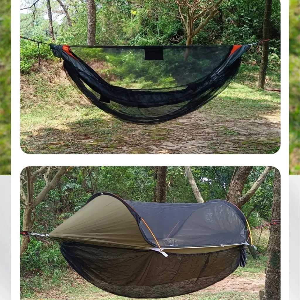 Hammock Double Bottom Anti-Mosquito Cover Outdoor Hammock Detachable Mosquito Net Camping Hammock Anti-Mosquito Net Hammock Outdoor