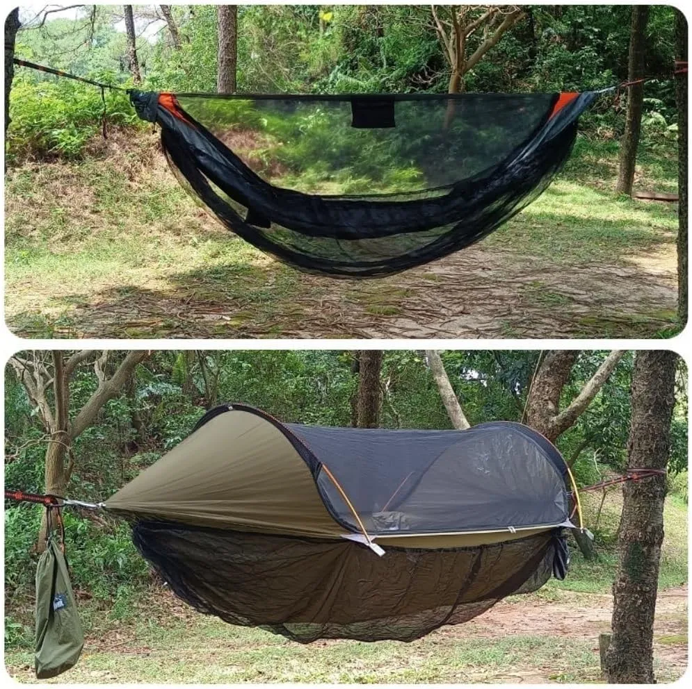 Hammock Double Bottom Anti-Mosquito Cover Outdoor Hammock Detachable Mosquito Net Camping Hammock Anti-Mosquito Net Hammock Outdoor