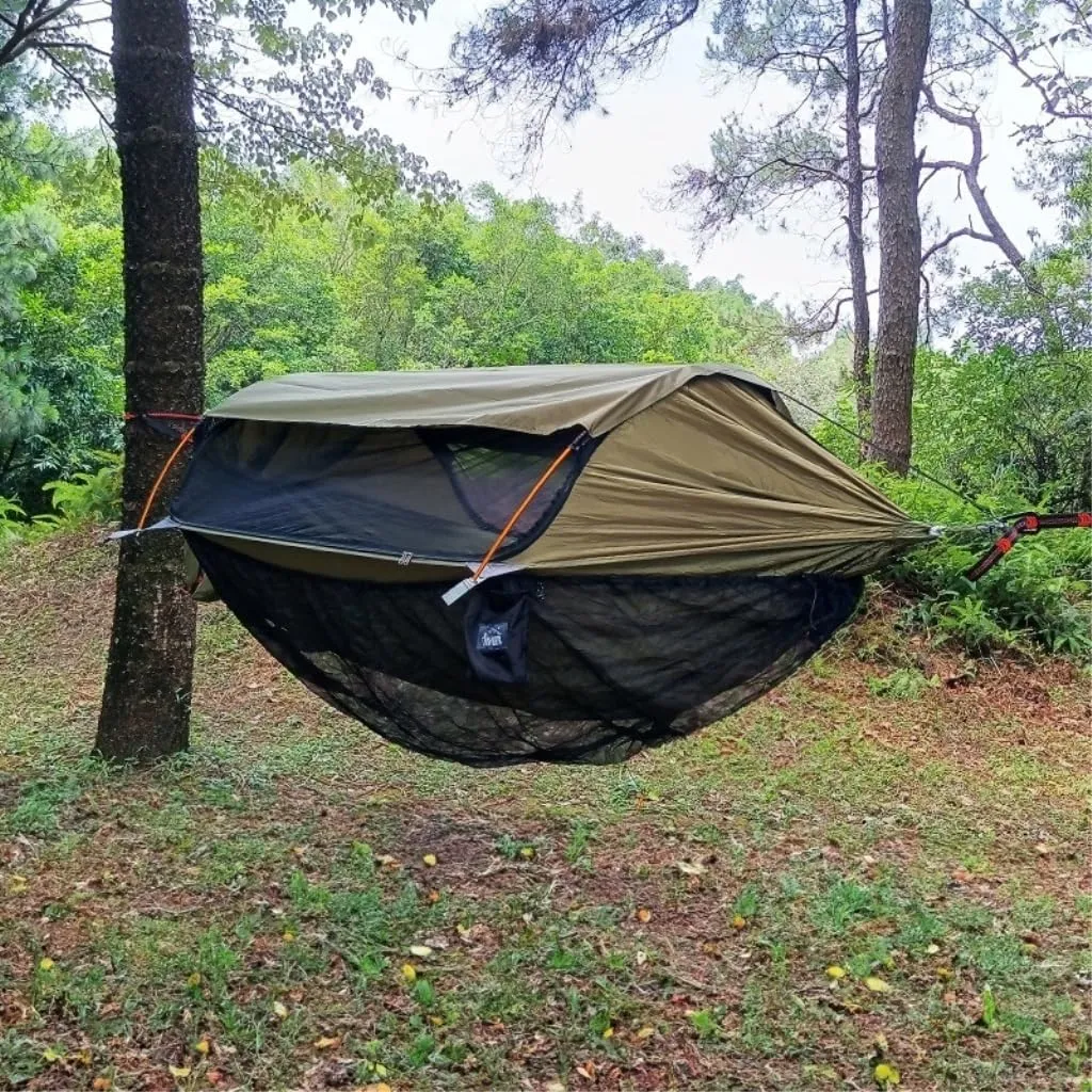 Hammock Double Bottom Anti-Mosquito Cover Outdoor Hammock Detachable Mosquito Net Camping Hammock Anti-Mosquito Net Hammock Outdoor