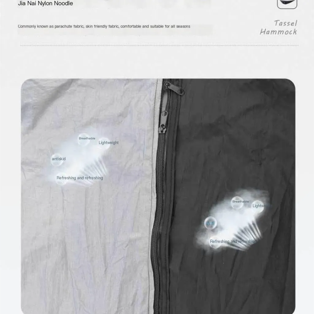 Hammock Double Canopy Mosquito Net Hammock Set Tent Parachute Cloth Camping Automatic Anti-Mosquito Mosquito Net Hammock Hammock Outdoor(E)