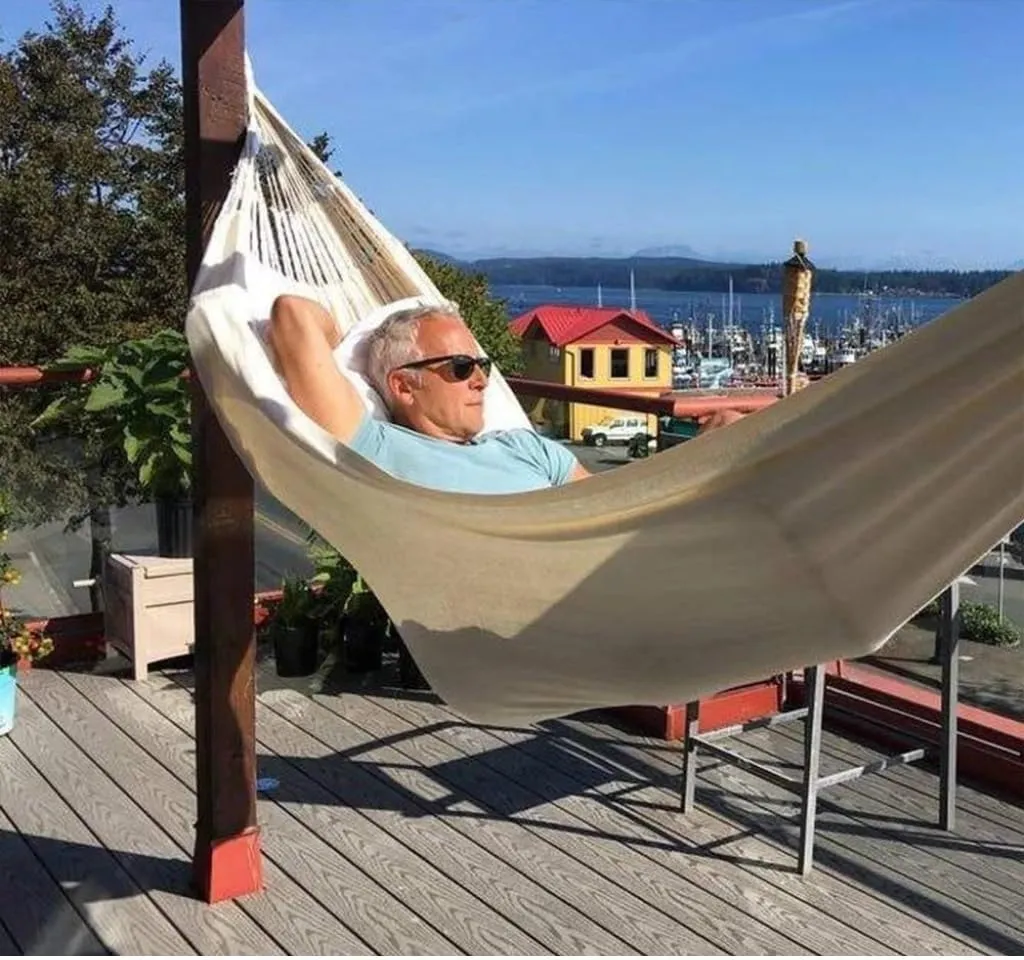 Hammock Double Double Beach Hammock Indoor Outdoor Camping Swing Portable Canvas Balcony Lazy Courtyard Hammock Hanging Chair Hammock Outdoor(A)