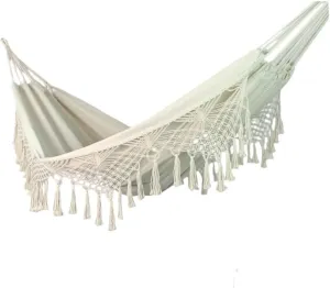 Hammock Double Outdoor Anti-Rollover Double Hammock Outdoor Camping Tassel Canvas Hammock Beach Photography Bohemian Swing Hammock Outdoor