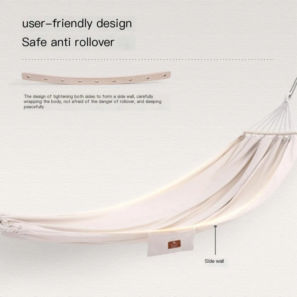 Hammock Double Outdoor Hammock Swing Adult Thick Anti-Rollover Bedroom Bedroom Hanging Chair Camping Large Hammock Hammocks for Outside(Brown)