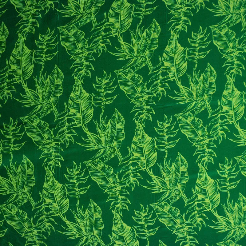 Hammock Fern Banana Leaf Fabric| Rayon