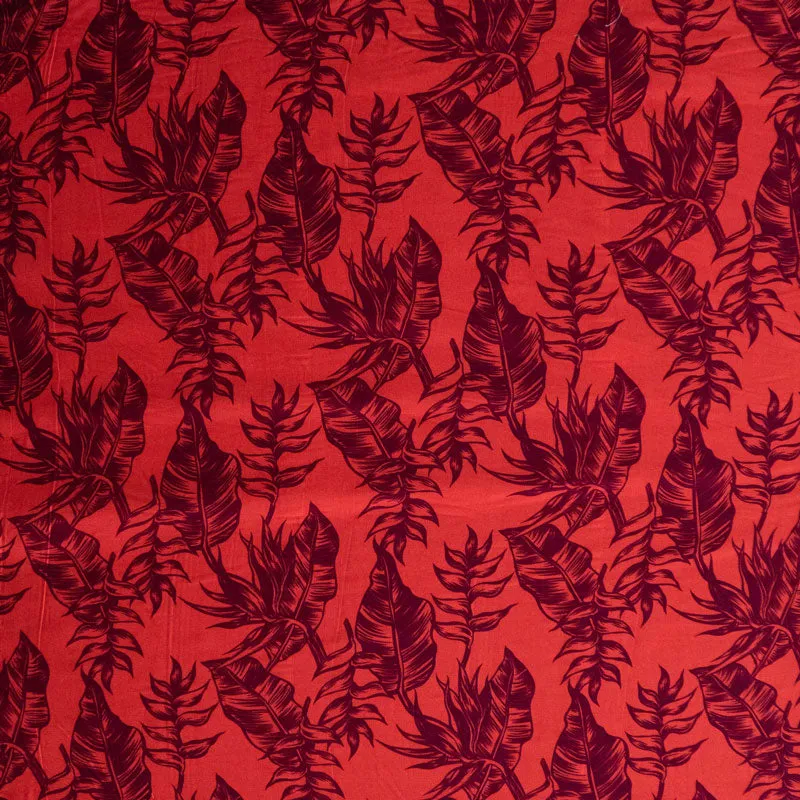 Hammock Fern Banana Leaf Fabric| Rayon
