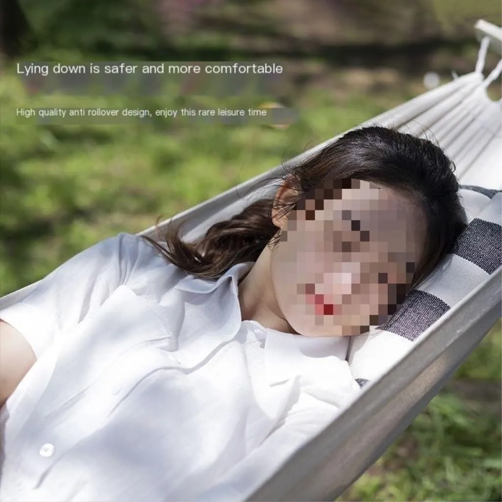 Hammock Hammock Outdoor Single Double Anti-Rollover Portable Camping Outdoor Detachable and Washable Hanging Chair Hammocks for Outside(B,190cm*80cm)