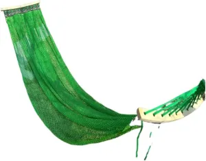 Hammock Ice Silk Hammock Outdoor Thickened Fine Mesh Single and Double Anti-Rollover Hanging Chair Camping Courtyard Hammocks for Outside(Green,B)