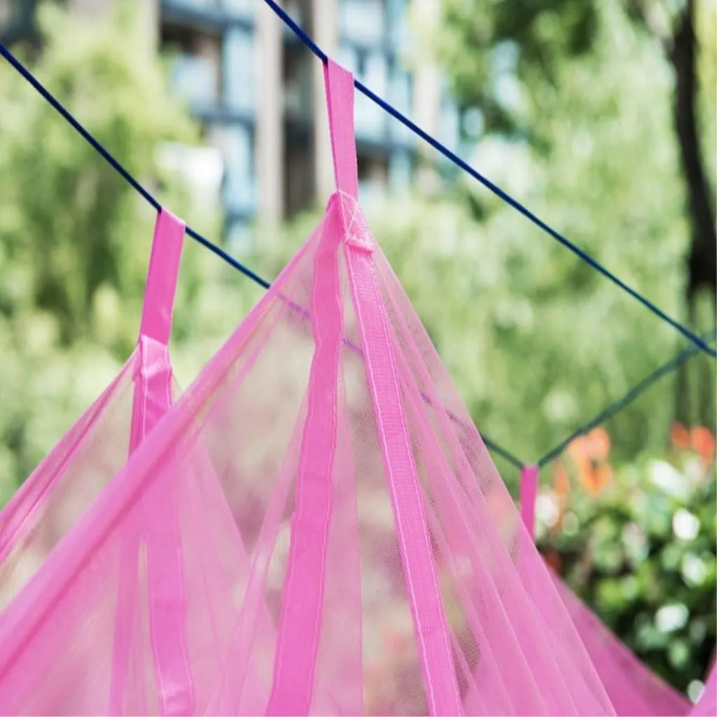 Hammock Mosquito Net Hammock Double Outdoor Anti-Mosquito Parachute Cloth Swing Outdoor Sleeping Hanging Tree Camping Hammocks for Outside(Blue)