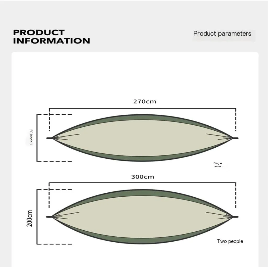Hammock Muche Outdoor Camping Anti-Rollover Hammock Adult Outdoor Swing Ultra-Light Portable Double Hanging Chair Hammocks for Outside(E)