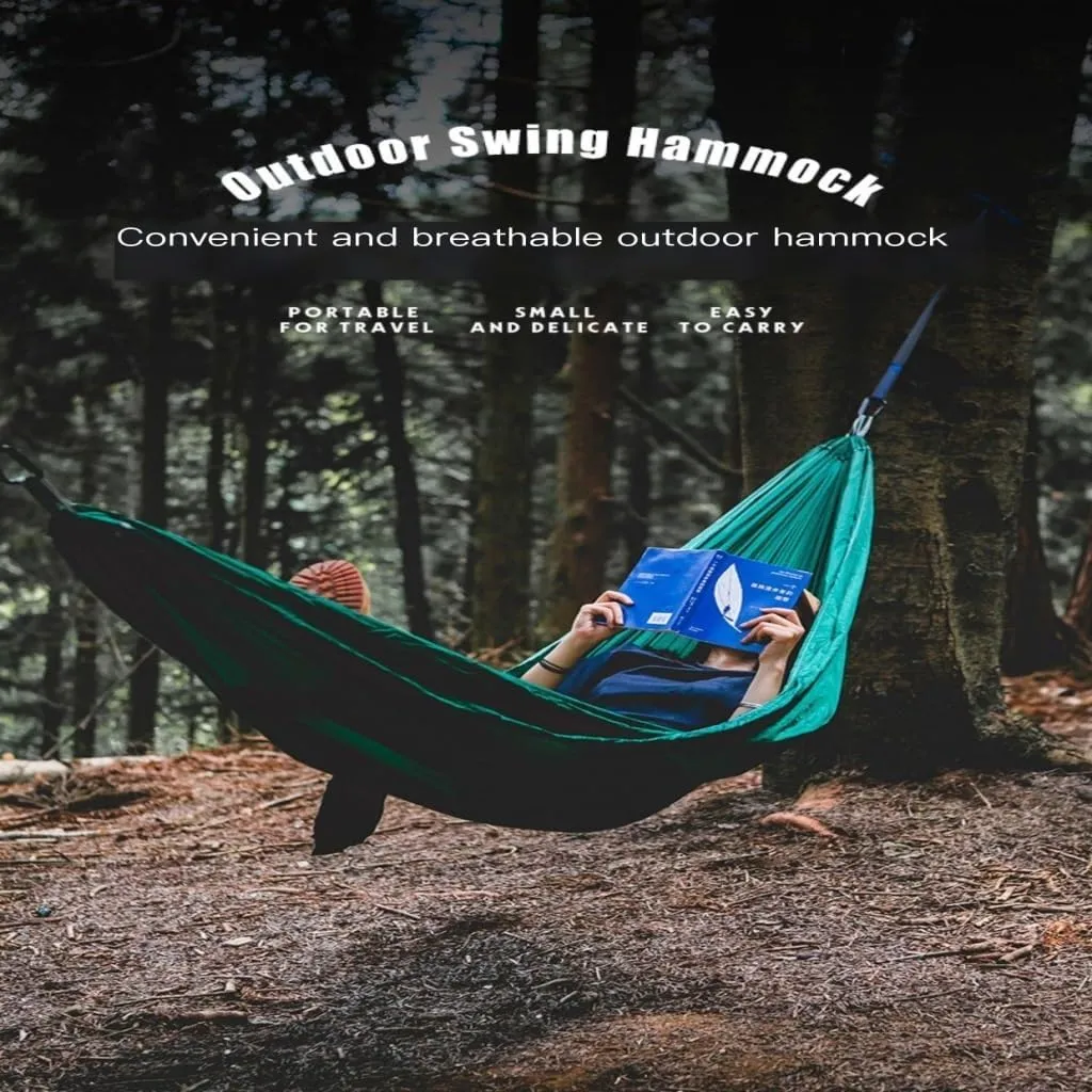 Hammock Muche Outdoor Camping Anti-Rollover Hammock Adult Outdoor Swing Ultra-Light Portable Double Hanging Chair Hammocks for Outside(E)