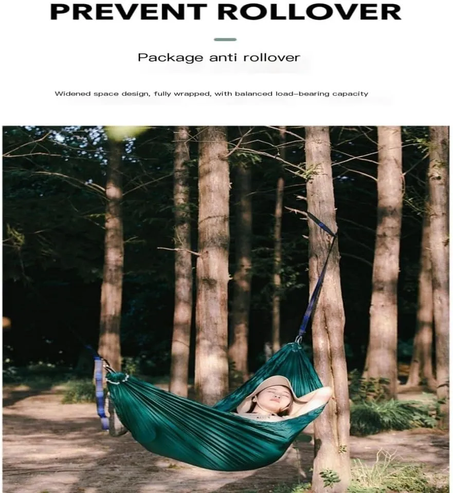 Hammock Muche Outdoor Camping Anti-Rollover Hammock Adult Outdoor Swing Ultra-Light Portable Double Hanging Chair Hammocks for Outside(E)