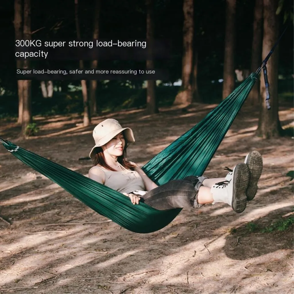 Hammock Muche Outdoor Camping Anti-Rollover Hammock Adult Outdoor Swing Ultra-Light Portable Double Hanging Chair Hammocks for Outside(E)