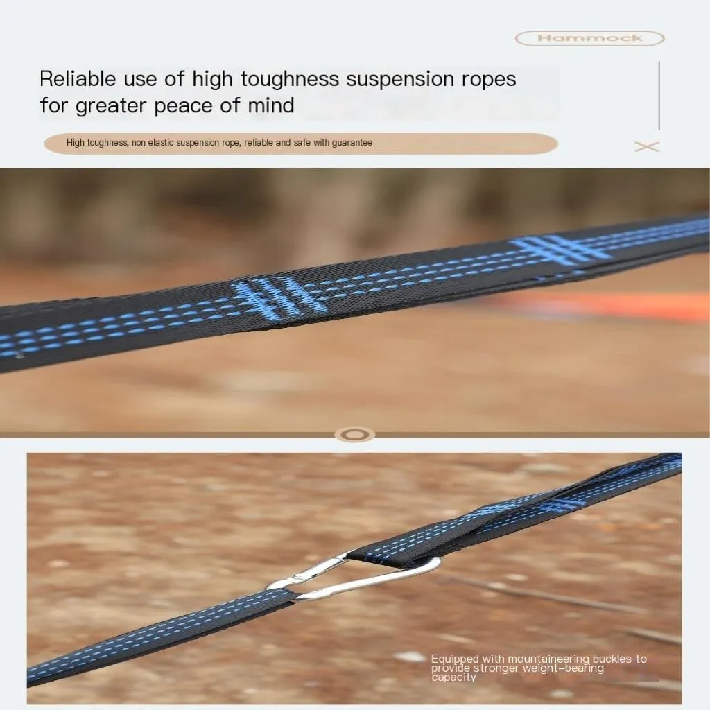 Hammock Outdoor Camping Camping Hammock Sheet Double Automatic Quick-Open Pole Mosquito Net Anti-Rollover Hammock Hammocks for Outside(Gray)