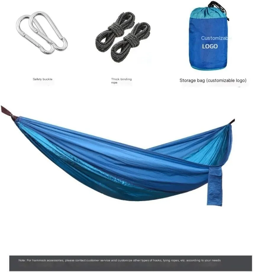 Hammock Outdoor Camping Parachute Nylon Cloth Single Double Outdoor Camping Cycling Indoor Leisure Outdoor Hammock Hammocks for Outside(Orange,B)