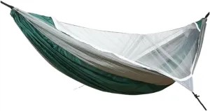 Hammock Outdoor Mosquito Net Automatic Quick-Open Anti-Mosquito Hammock Outdoor Single Double Parachute Hammock Hammocks for Outside(Green)