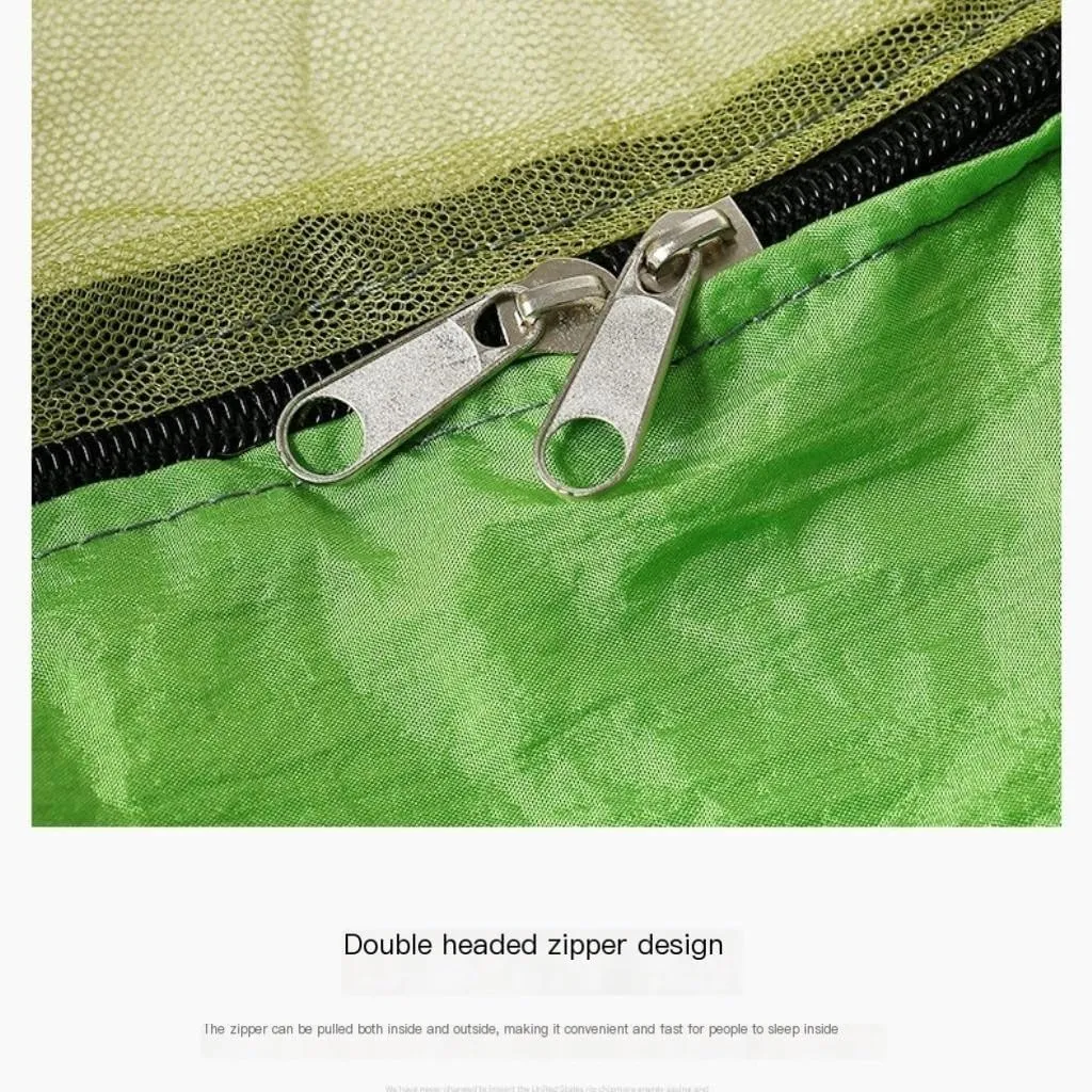 Hammock Outdoor Parachute Wholesale Hammock with Mosquito Net Anti-Mosquito Nylon Single Double Camping Hammock Hammocks for Outside(Bruin)