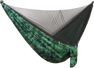 Hammock Quick-Release Hammock with Mosquito Net Hanging Sheet Double Parachute Cloth Anti-Rollover Camping Hammock Hammocks for Outside(E)