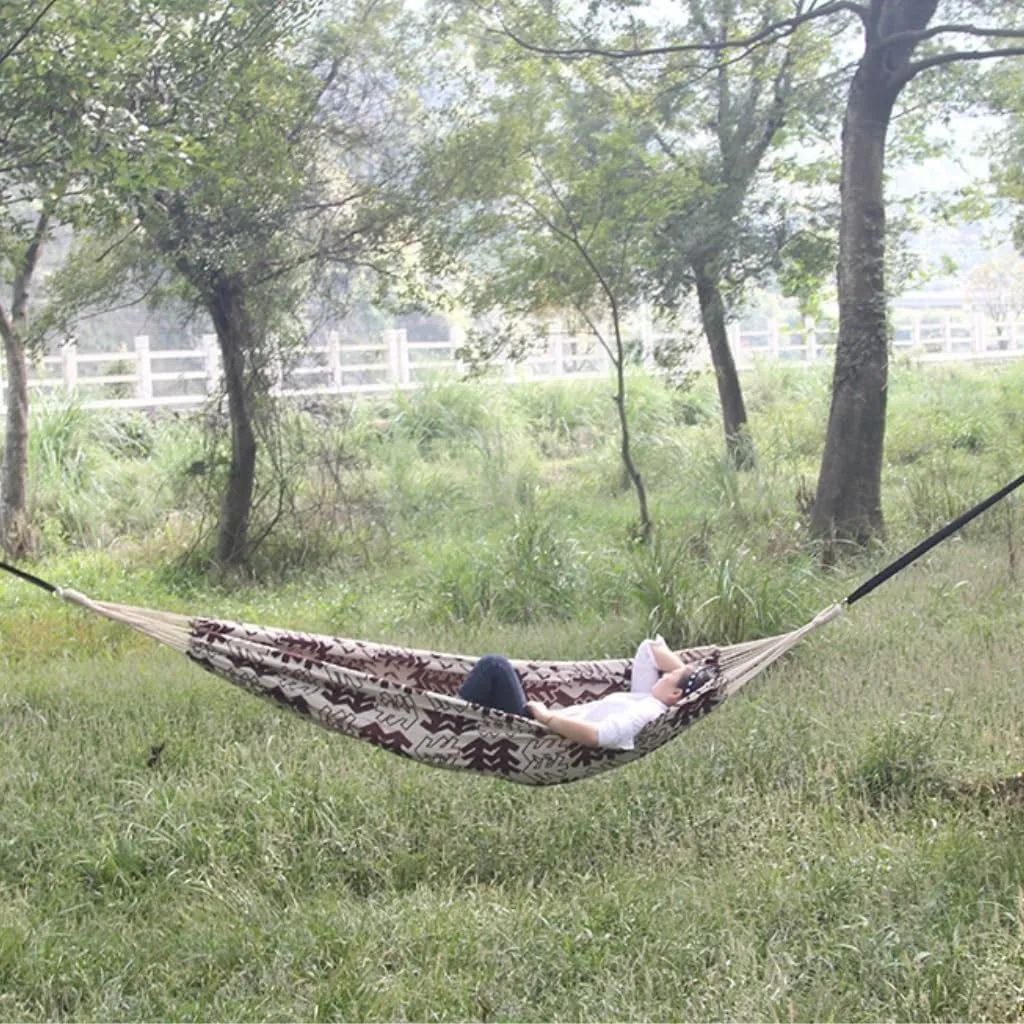 Hammock Ultra-Light Nylon Double Hammock Parachute Cloth Anti-Rollover Elastic Band Encrypted Mosquito Net Hammock Hammocks for Outside