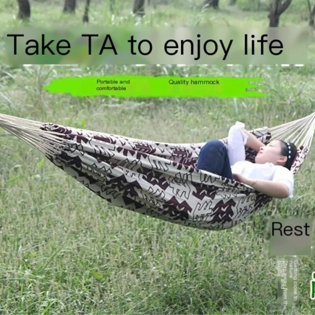 Hammock Ultra-Light Nylon Double Hammock Parachute Cloth Anti-Rollover Elastic Band Encrypted Mosquito Net Hammock Hammocks for Outside