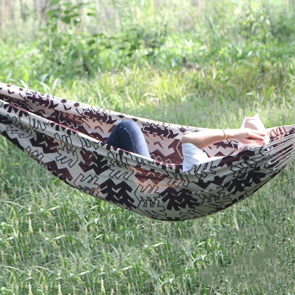 Hammock Ultra-Light Nylon Double Hammock Parachute Cloth Anti-Rollover Elastic Band Encrypted Mosquito Net Hammock Hammocks for Outside